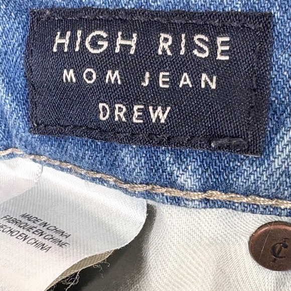 Lucky Brand High Rise Mom Jeans Drew Light Wash Frayed Hem Womens Size 6/28 W - Picture 7 of 12
